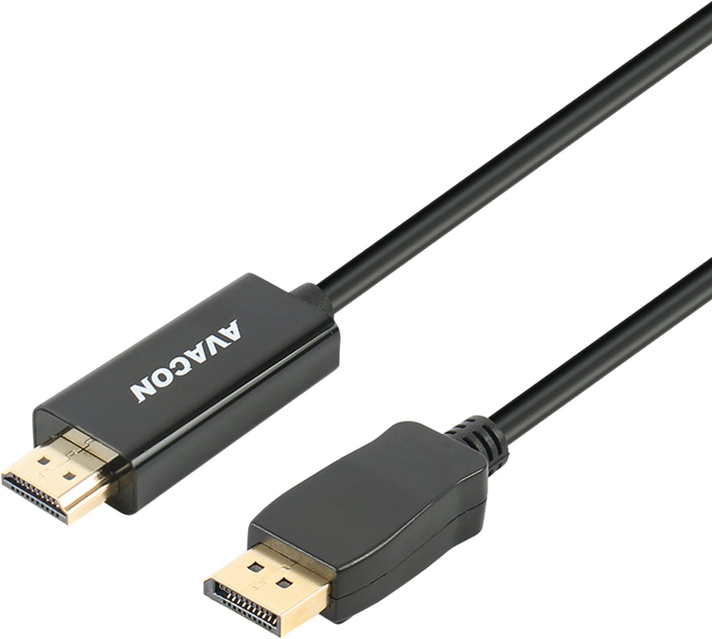DisplayPort to HDMI 6 Feet Gold-Plated Cable, Avacon Display Port to HDMI Adapter Male to Male Black: Computers & Accessories