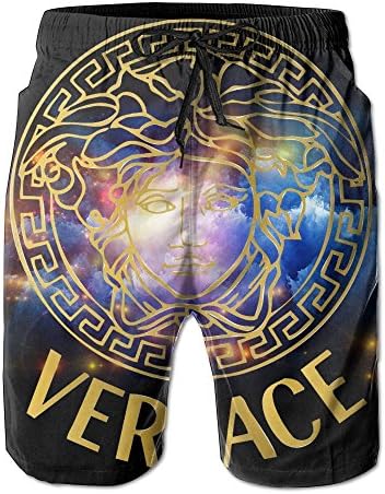 Versace_Gold_Logo_ Mens Beach Quickly Drying Beach Shorts Pants
