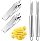 4 Pcs Pineapple Eye Remover Tool Set, Stainless Steel Pineapple Peeler and V-Shape Pineapple Cutter Knife, Multifunction Pine