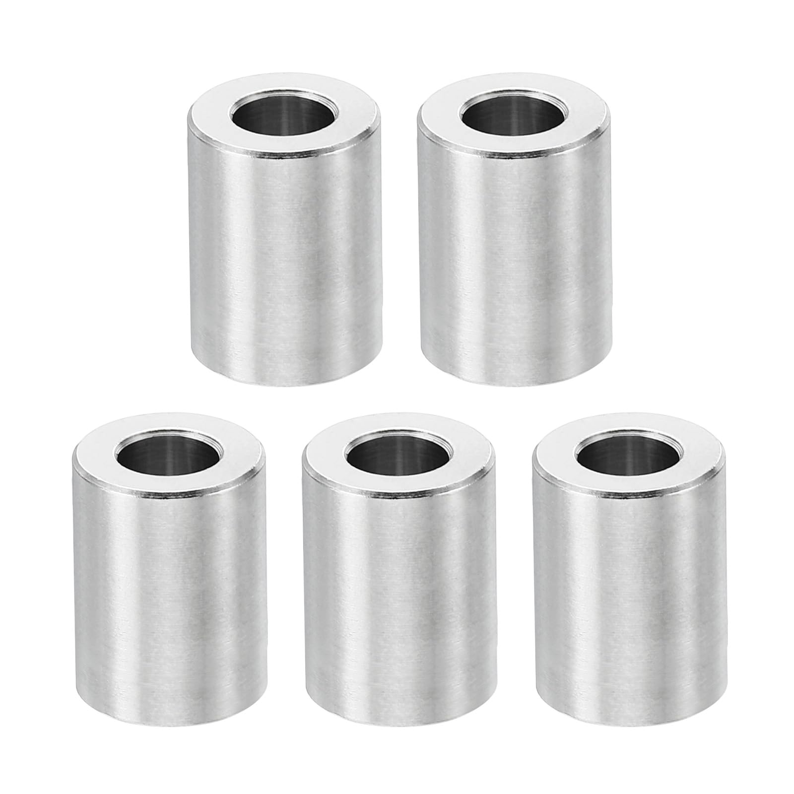 PATIKIL M6 Stainless Steel Spacers, 5 Pcs Metal Spacer Stainless Steel 6.2mm ID x 12mm OD x 20mm L Spacer Screw Standoff Round for 1/4" or M6 Screw Bolts