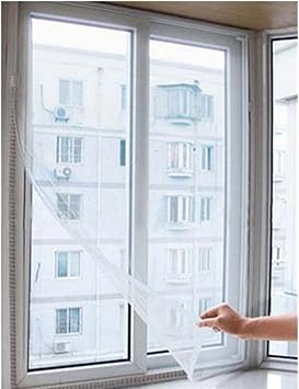 Owikar Fenster Bildschirm Netz Mesh Vorhang Diy Mosquito Net Selbstklebend Frontscheibe Vorhang Insektenschutz Mosquito Bug Mesh Fenster Displayschutzfolie 59 199 9 Cm Amazon De Baumarkt