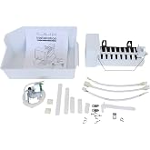W11729596 Ice Maker Kit for Whirlpool, Kenmore,Replaces W11510803 W11517113 W11534202 W11534203 W11698621 W11698624 w 4, 5 or 8 PIN Connectors Ice Bin Inlet Valve Fill Tube by Kitchen Basics 101