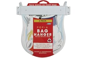 Camco Pop-A-Bag Plastic Bag Hanger- Neatly Mount and Reuse Plastic Grocery Bags, Easily Organize and Conserve Space in Your K
