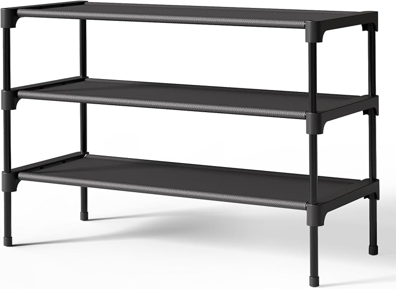 Kitsure Premium Non-Woven Shoe Rack 63 x 30 x 39 cm Black