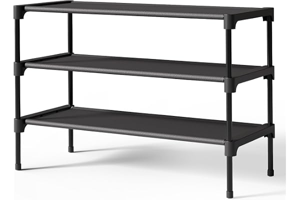 Kitsure Shoe Rack - Non-Woven Shoe Rack Shelf, Shoe Organizer for Closet, Entryway, Garage & Corridor, Stackable Shelves, 70