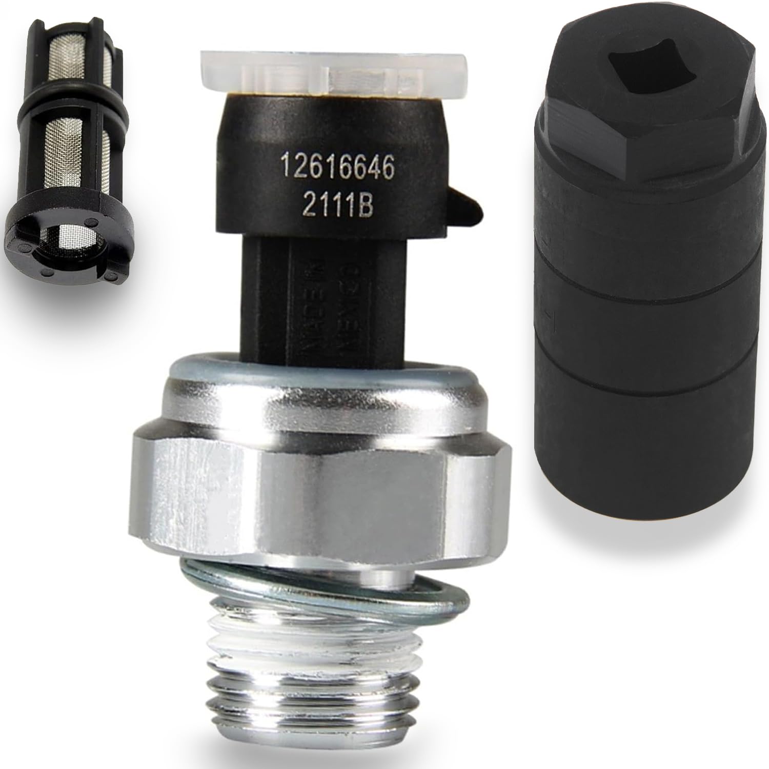 Photo 1 of 12677836 Oil Pressure Sensor for Chevy Chevrolet Silverado 1500 2500 3500,Express,Corvette,Suburban,Avalanche,Impala,Tahoe,Trailblazer& GMC Sierra,Savana,Yukon,Envoy&Cadillac,CTS,Escalade 2003-2008