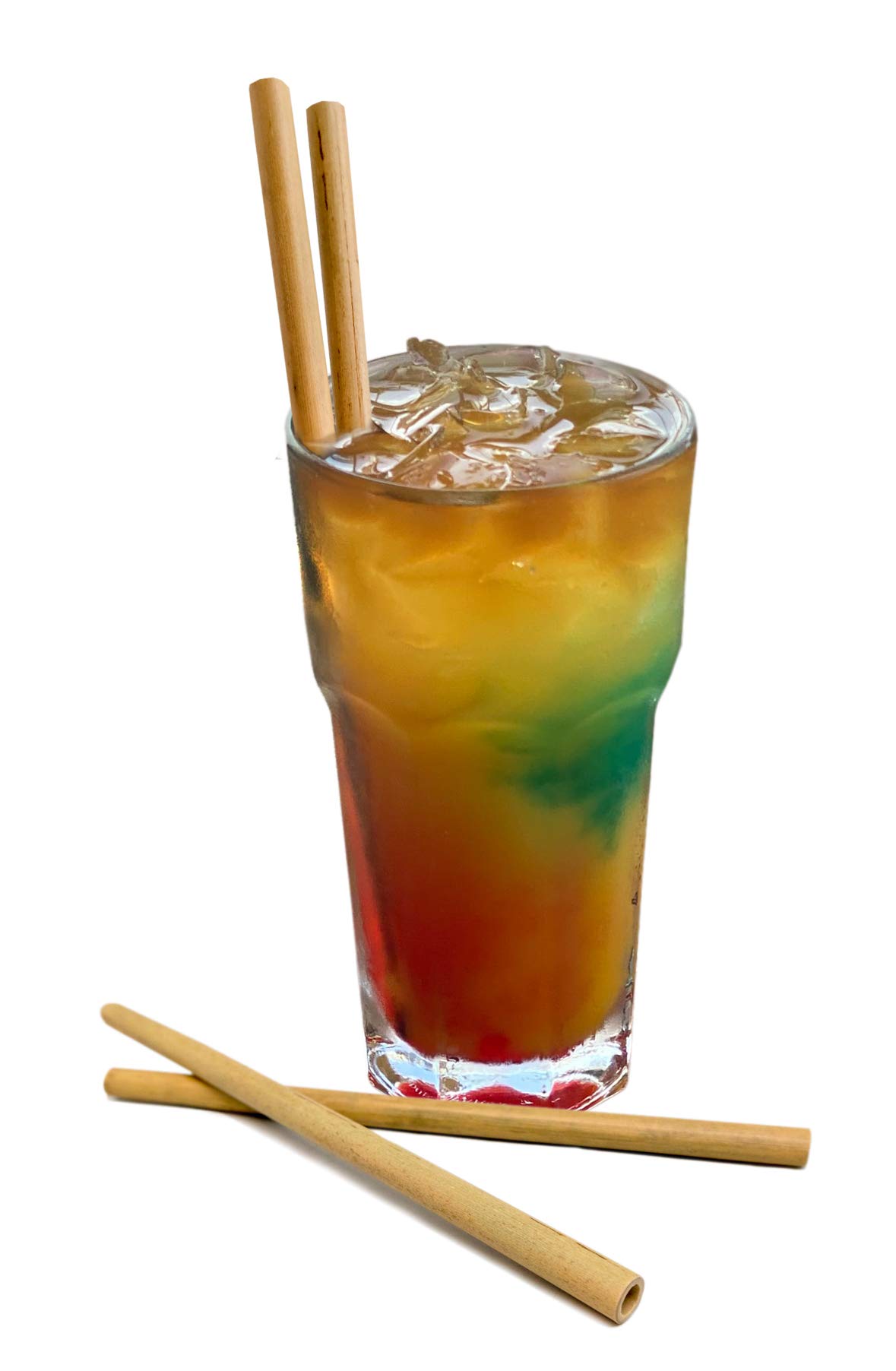 Vin Bouquet FIK 653 - Set of 1 Brush and Bamboo Straws. Reusable. Perfect for Cocktails, Smoothies, juices.