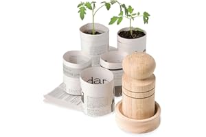 FEDERAL Gardener's Supply Company Paper Pot Maker | Make Biodegradable Eco-Friendly DIY Paper Seed Starting Pots to Transplant Right Into Ground - 1-3/4" Diameter x 5-1/2" High