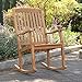 Cambridge Casual Arie Teak Wooden Porch Rocking Chair, Light Brown