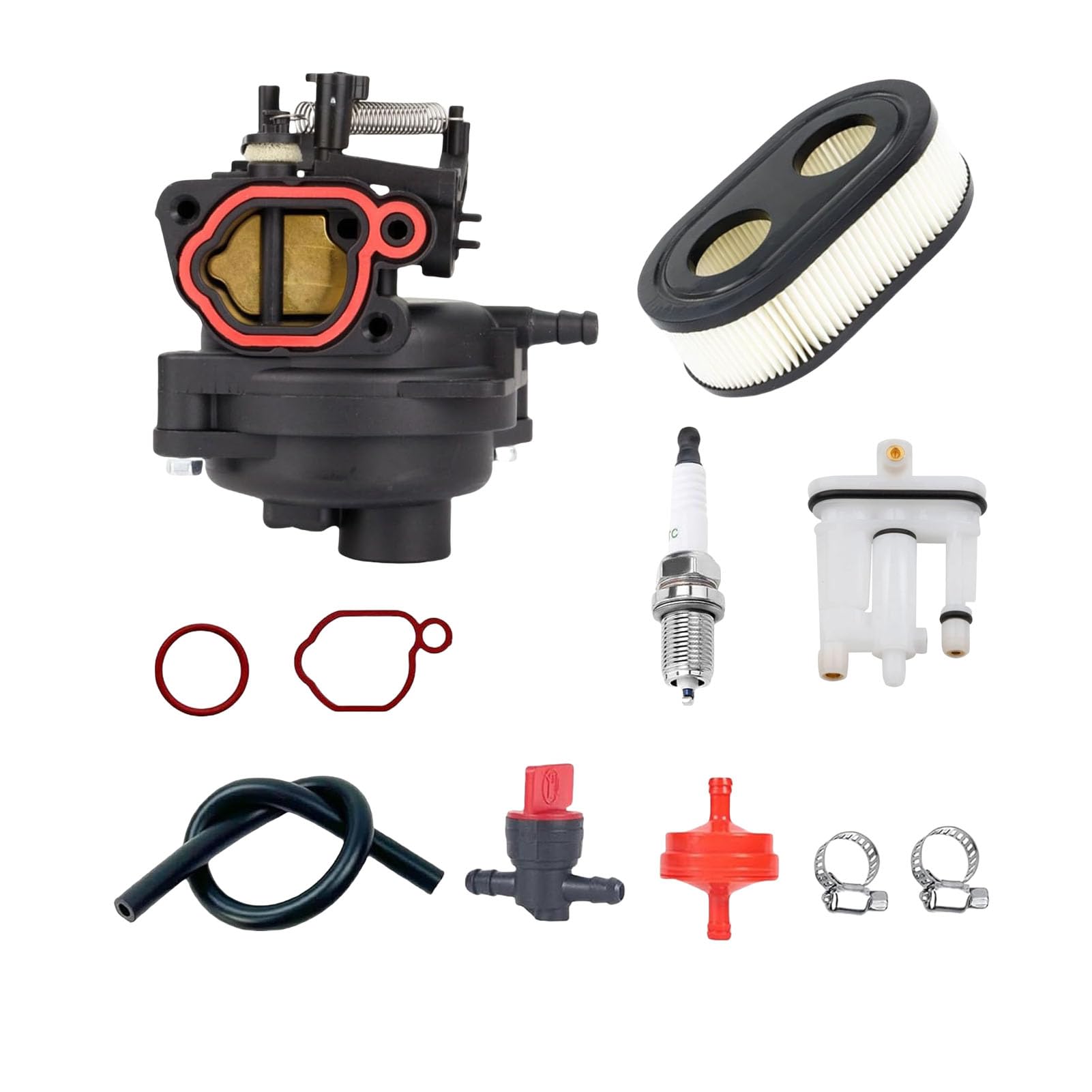 Photo 1 of 799584 594058 Carburetor Kit Replacement Compatible with Briggs and Stratton Carb 594057 592361 594529 for Troy Bilt TB110 TB200 103M02 09P702 9P702 550EX 625EX 675EX 725 lc121p 163cc Engines (11PCS)