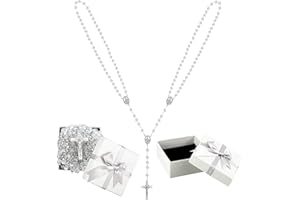 Wowangce Crystal Wedding Lasso for Ceremony Wedding Cord Wedding Lazo with Gift Box De Bodas Arras Rope Lazo para Boda Catolica Bridal Unity Cord Perlas for Filipino Mexico Hispanic Weddings Gift