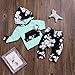 HAPPYMA Infant Toddler Baby Girl Sweatshirt Floral Hoodie Outfits Tops +Pants Clothes Set (Green, 18-24 Months)