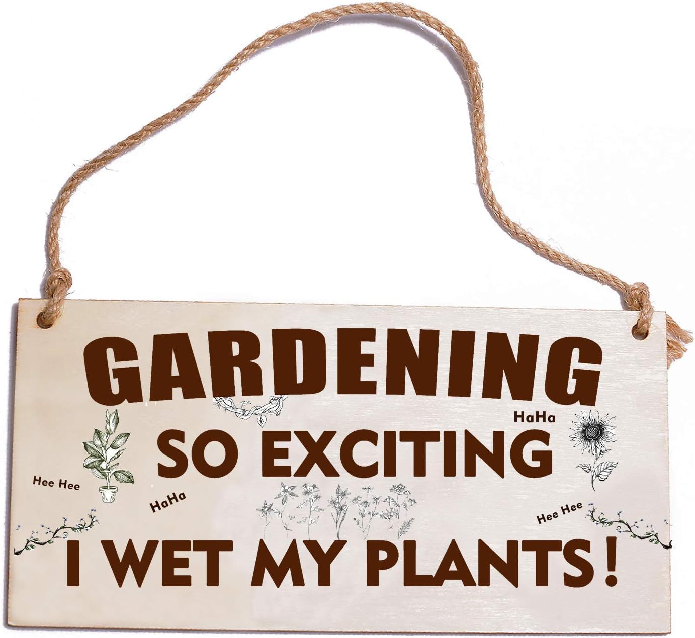 Gardening Gifts Sign for Men Women Funny Garden Ornaments Outdoor Gardeners Novelty Present Xmas Garden Plaque Unusual Plant Gift Naughty For Grandad Birthday Gift under 5 Pounds