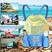 EocuSun Large Mesh Swimming Bag, Beach Drawstring Backpack, Mesh Mummy Backpack Beach Sports Gear Swim PE Gym Equipment Bag Sackpack Backpack for Men Women Boys Girls and Kids