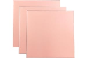 YULLSOROM 3 Pack 99.9% Pure Copper Sheet,4"x4" 18 Gauge(1mm) Thickness, Film Attached Copper Plate, Prefect for Jewelry, Crafts, modelers Electronic Components, Architectural Decoration