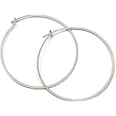 Thin Hammered Hoop Earrings, Elegant Geometric Solid Sterling Silver, Gold Filled, and Rose Gold Filled; for Women by Lotus Stone Jewelry