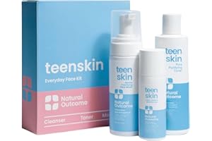Teen Skin Care Kit 3-Step | Acne Face Wash Skin Care Regimen | Teen Skin Face Wash, Toner, & Moisturizer | Perfect for Teens Preteens & Kids Looking to Prevent Acne | 3 Pc Kit by Natural Outcome