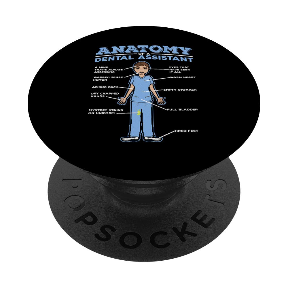 Anatomy Of A Dental Assistant PopSockets Grip and Stand for Phones and Tablets