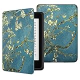 MoKo Case for Kindle Paperwhite, Premium PU Leather Cover with Auto Wake/Sleep Fits All Paperwhite Generations Prior to 2018 (Will not fit All-New Paperwhite 10th Generation), Almond Blossom