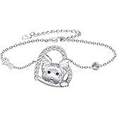 Feijiesi Yorkie Gifts Sterling Silver Yokie Bracelet Yorkie Dog Jewelry for Women Men
