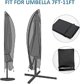 Estefanlo Parasol Cover Waterproof Windproof 210D Oxford Extra Large Cantilever view 4