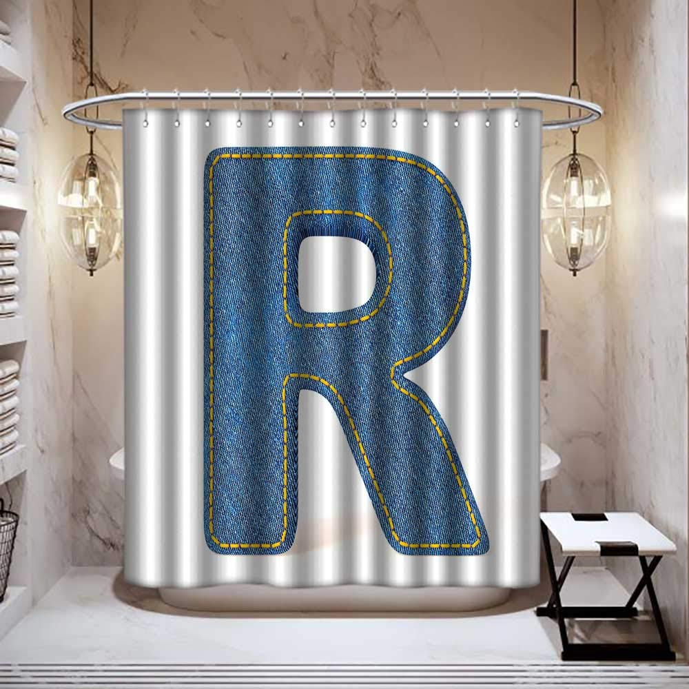 Shower Curtain Liners Bath Bybyhome Letter R Punch Free Shower