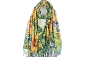 Umjetnost Soft Cashmere Feel Scarf For Women Winter Warm Scarves Large Shawl Wrap Monet Van Gogh Art Print