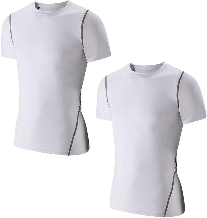 Amazon.com: LANBAOSI Kids Boy's Compression Shirts Child's Quick Dry Sports Undershirts Short 