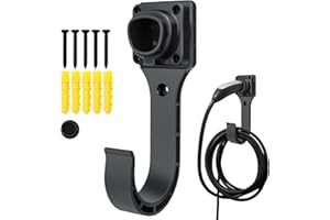 DEDC EV Charger Holder EV Charging Cable Holder with Wall Mount Dock & J-Hook for Tesla Model 3/Y/X/S Electric Car Cable Organizer EV Charging Cord Hanger EV Charging Holster Dock for Tesla Connector
