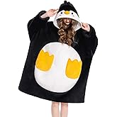 OLAOLA Wearable Blanket Hoodie for Adults - Oversized Animal Hooded Blanket - Soft Warm Cozy Sherpa Fleece Sweatshirt
