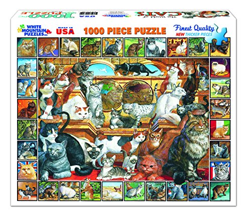 White Mountain Puzzles World of Cats - 1000 Piece Jigsaw Puzzle