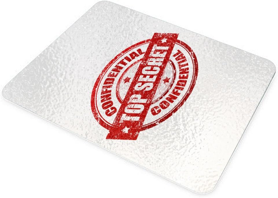 Amazon Com Confidential Top Secret Space Case By New Vibe Glass Cheese Cutting Board Kitchen Dining