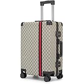 VH&GRED Fashionable & Durable Leather Suitcase - Lightweight Large Travel Luggage for Women with 4 Spinner Wheels, TSA Lock, Water-Resistant Elegant Design