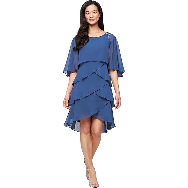 green emerald velvet dress SL Fashions 9471803 Plus Size Printed Tiered Capelet Tea Length Dress – The  Dress Outlet main image 0