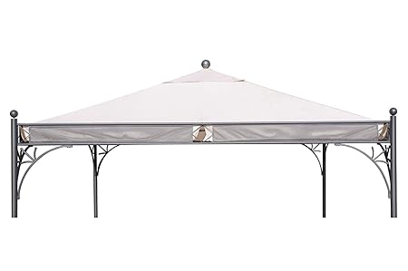 OUTFLEXX Ersatzdach für Siena Garden Pavillon Korfu, Natur, Polyester PU-beschichtet, 350x350cm