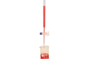 Eisco Labs Borosilicate Burette w/Glass Stopcock - 50mL Cap., 0.1mL Grad - White Graduations