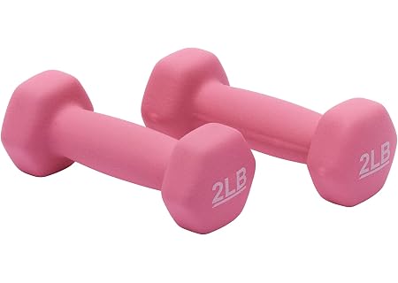 Amazon Basics Neoprene Dumbbell Hand Weights for Exercise and Muscle Toning