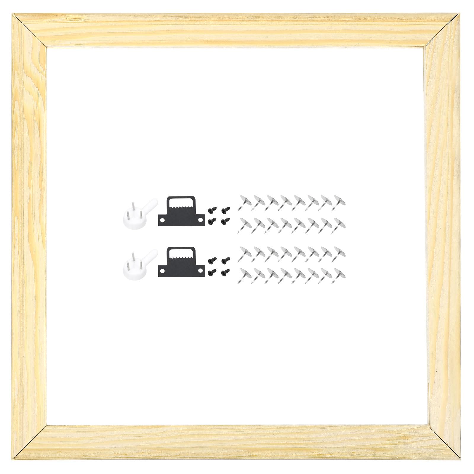 Photo 1 of uxcell DIY Canvas Stretcher Bars, 12 x 12 Inch Canvas Frame Wooden Frames Kit Sturdy Stretcher Frames for Oil Paintings Prints Posters