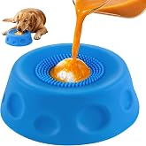 Slow Feeder Dog Lick Bowl with Rolling Ball for Puppy &amp; Small Dogs | Dog Lick Bowl for Non-Spill &amp; Anti-Slip. Dog Enrichment Lick Toys Great for Bone Broth, Yogurt and Thick Treats with Anxiety