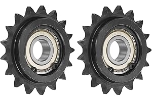 uxcell #40 Chain Idler Sprocket, 17mm Bore 1/2" Pitch 17 Tooth Sprocket Tensioner, C45 Carbon Steel 40 Roller Chain Sprocket 