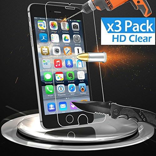 [3 Pack] the Iphone 6 Screen Protector, 4.7 Inch ,Zelitech® -, Tempered Glass Screen Protector for Iphone6, - Durable Ballistic Glass, Unique 4.7" Iphone 6 Screen Protector, Design -Sturdy, Convenient, Easy to Use, Iphone 6 Screen Protector Tempered Glass Material - Maximum Protection From Drops, Scuffs, Bumps, Minor Impacts, Scrapes, Fingerprints , Excellent Value for Money, Protect Your Iphone6