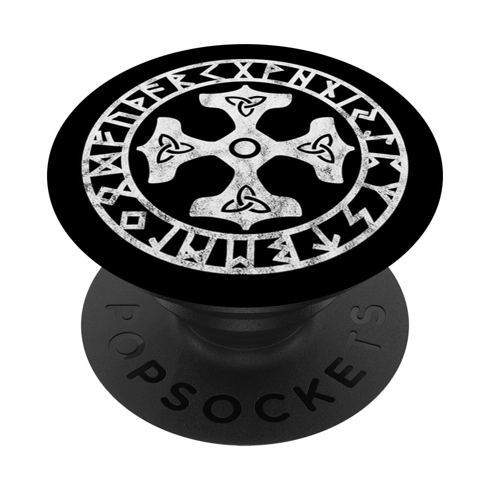 Thors Hammer, viking mythology, celtic, norse, symbol, Odin PopSockets Adhesive PopGrip