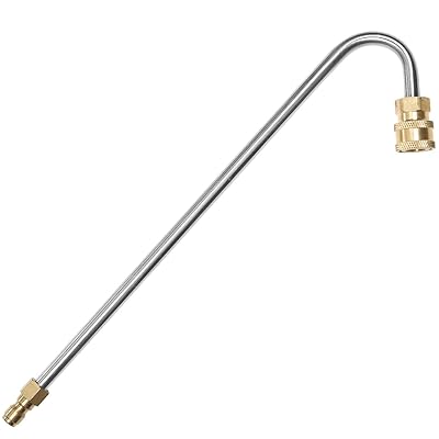 STYDDI Pressure Power Washer Gutter Rod Cleaner Wand Attachment, High Pressure Washer Gutter Rod for Lance/Wand, 4000 PSI, 13 Inch, 1/4 Inch Quick Connect