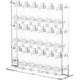 Homakover Acrylic Keychain Display Stand, Large Capacity 36 Hooks Keychain Rack for Showcasing Keychains, Earring, Jewelry And Accessories