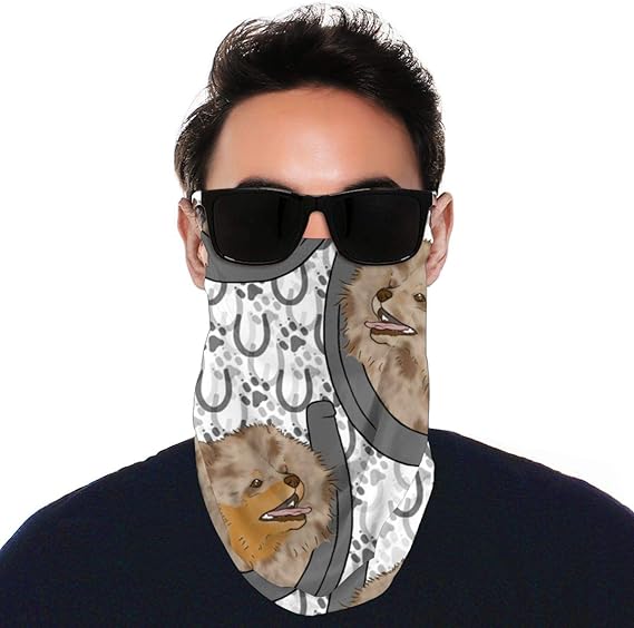 Pañuelo para la cara con diseño de herradura Pomerania, para colgar en
