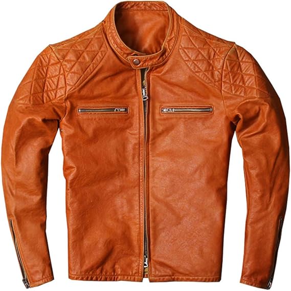 Amazon 牛革シングルライダースジャケット メンズ 革ジャケット バイクジャケットヴィ コート ジャケット 通販