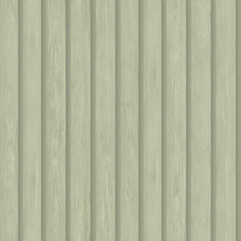 Holden Decor Wood Slat Wallpaper Soft Green 3D Effect Easy Apply Matte Finish