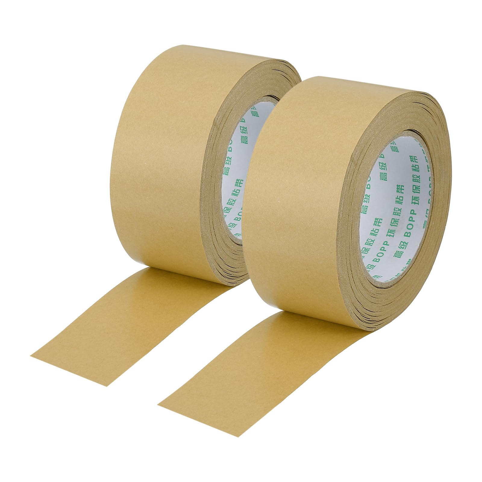 PATIKIL 2.2" x 55 Yards Brown Packing Tape, 2 Roll Heavy Duty Kraft Tape Paper Gummed Tape for Sealing Cardboard Carton Boxes, Shipping, Moving, Masking