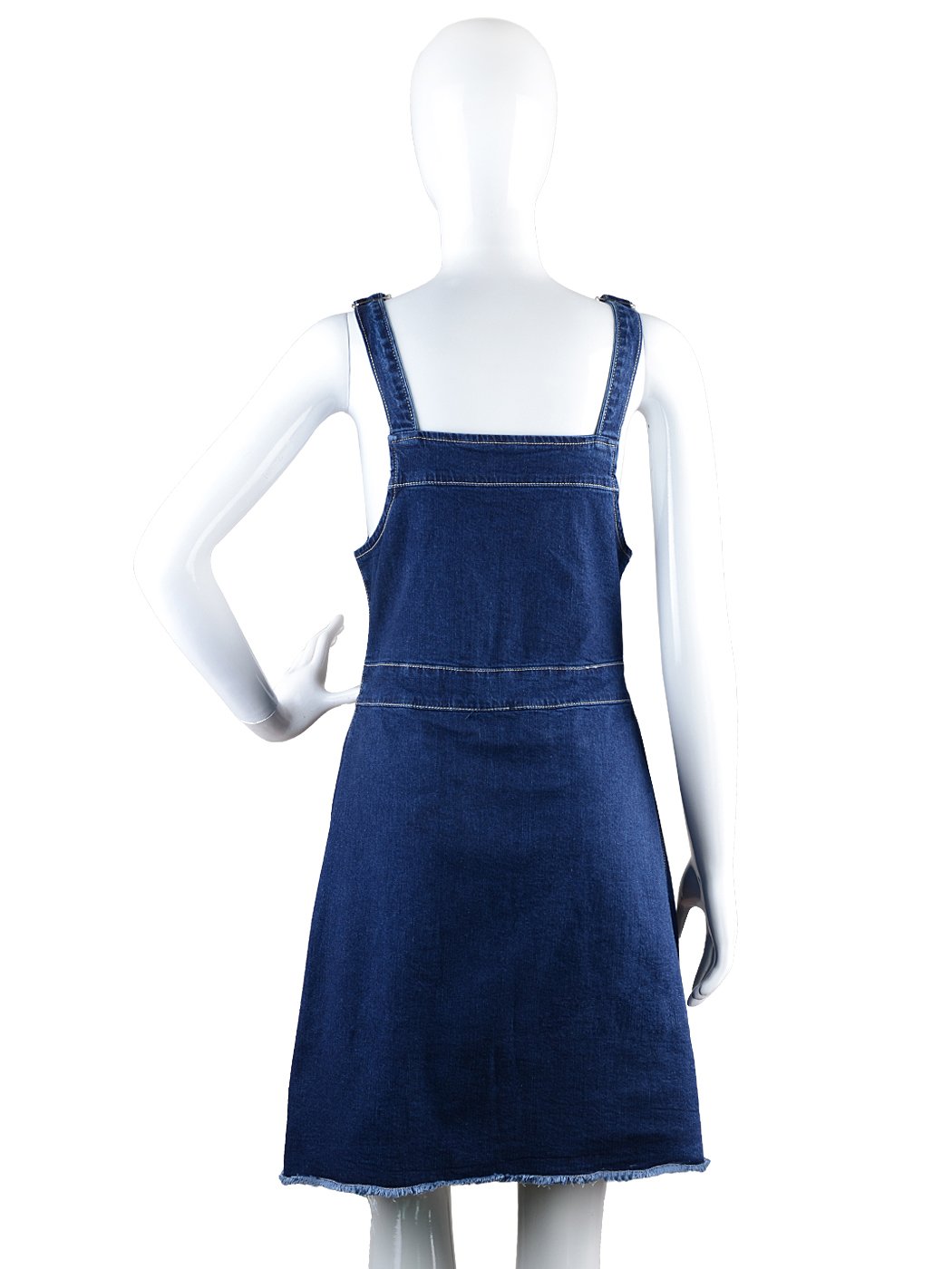 AnnaKaci Womens 90s Fashion Adjustable Strap Denim Jean Overall Dress