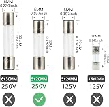 AUKENIEN 1A 250V Fast Blow Glass Fuse 5x20mm Pack of 20 view 3